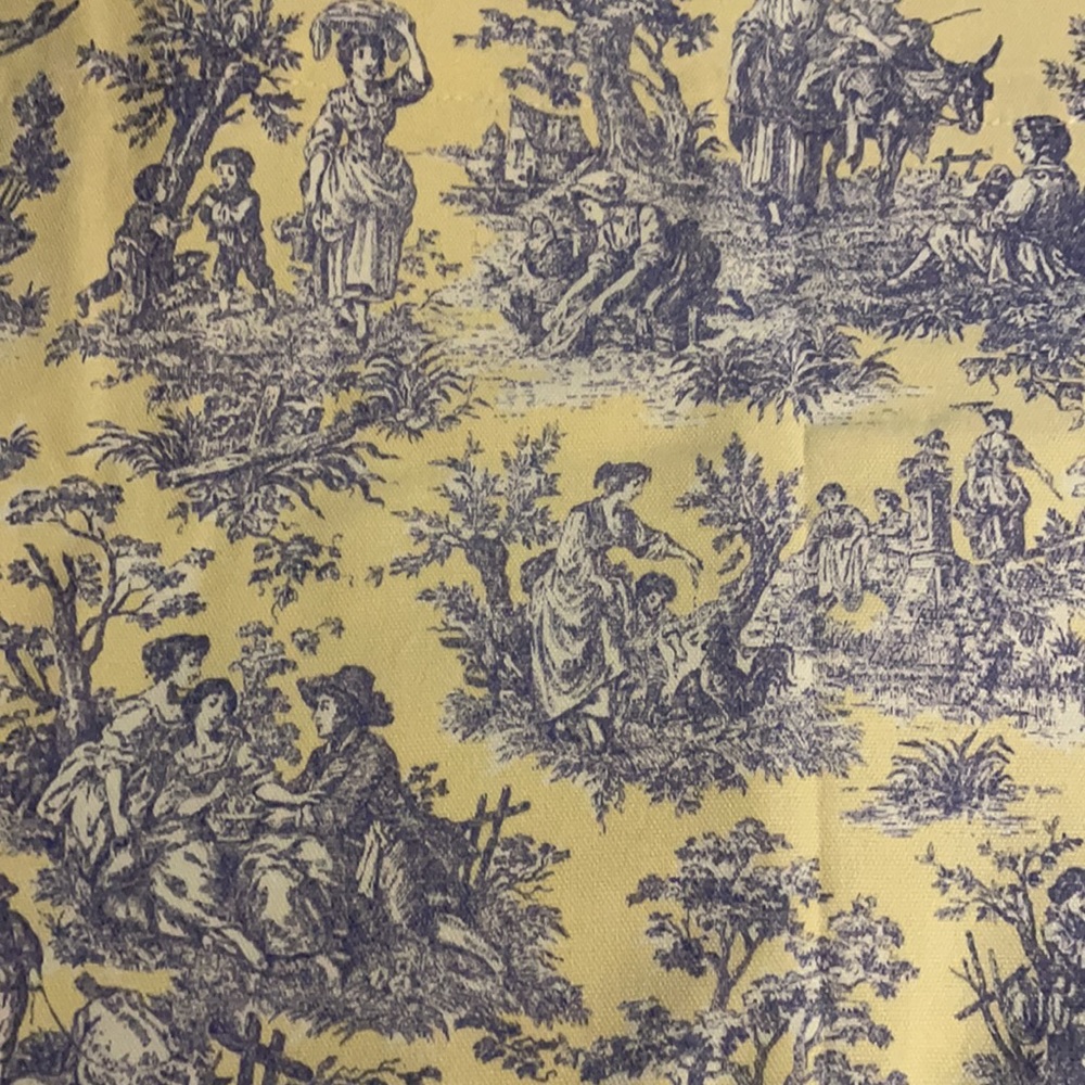 French Country Toile curtains with valance